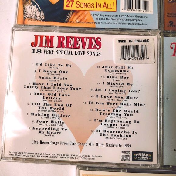 Lot 5 County Music CDs Dolly Parton Jim Reeves Mary Duff + More - Picture 5 of 6